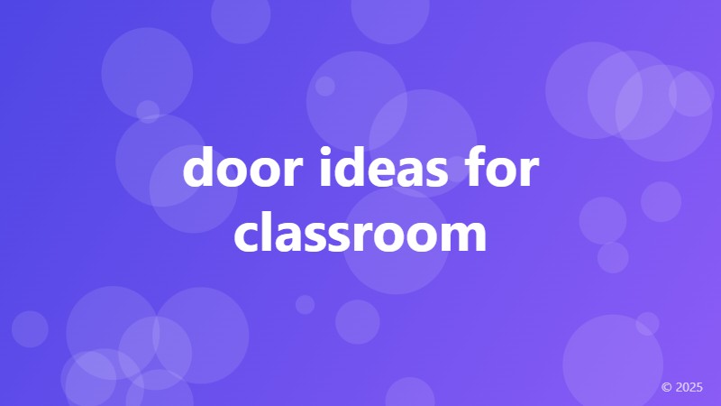 door ideas for classroom