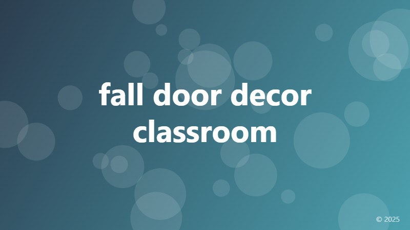 fall door decor classroom