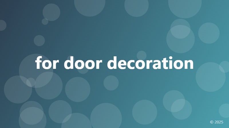 for door decoration