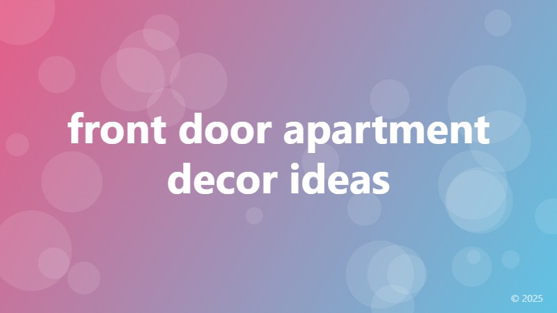 front door apartment decor ideas