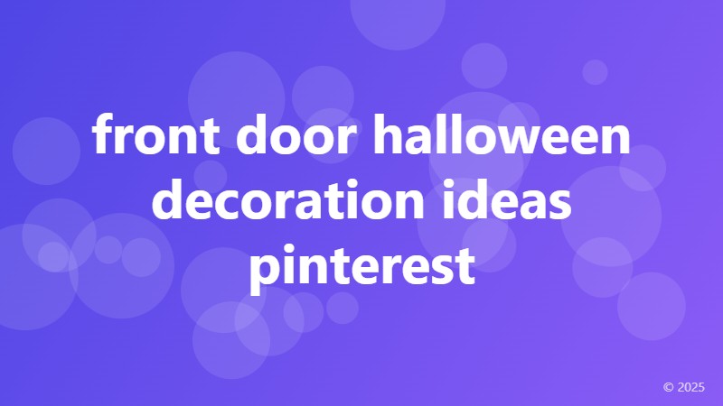 front door halloween decoration ideas pinterest