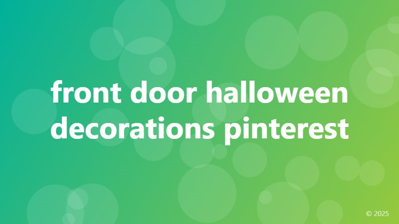 front door halloween decorations pinterest