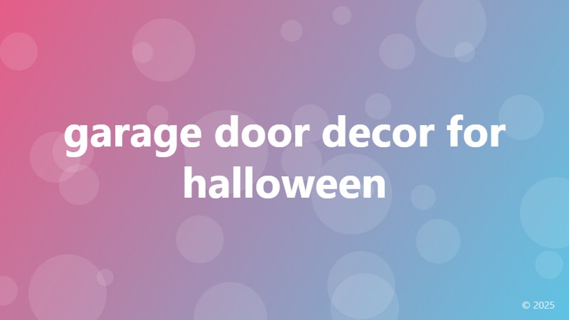 garage door decor for halloween