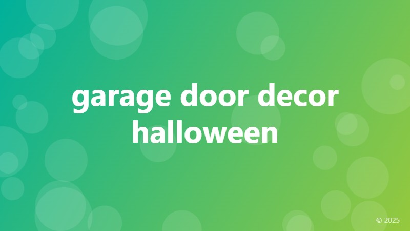 garage door decor halloween
