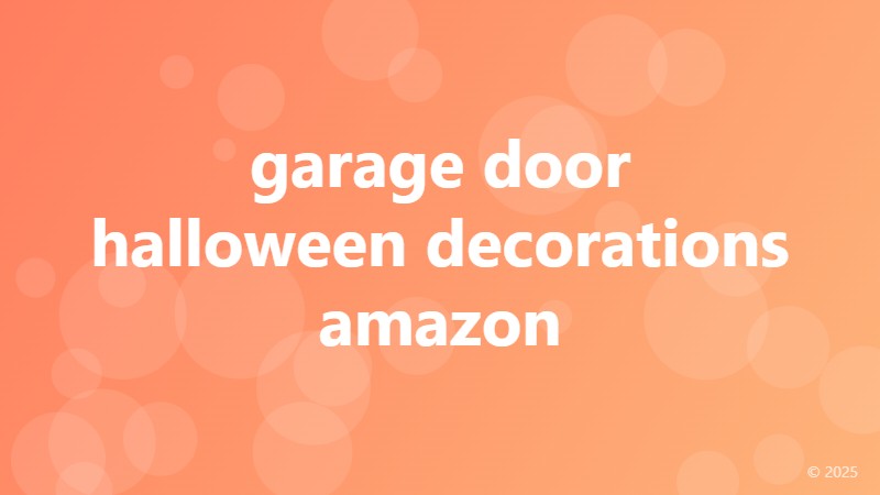 garage door halloween decorations amazon