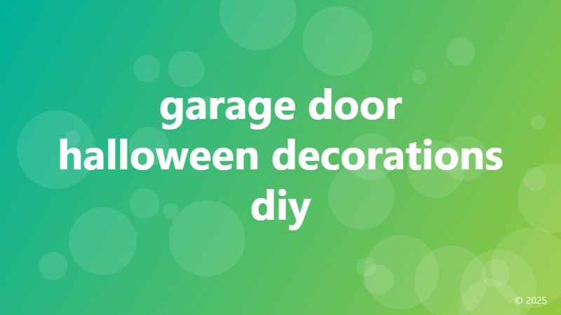 garage door halloween decorations diy