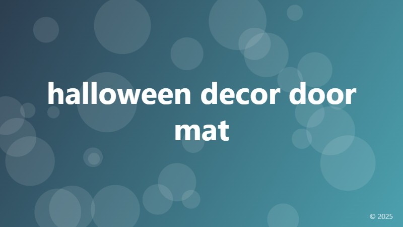 halloween decor door mat