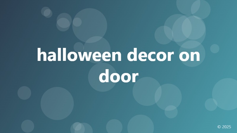 halloween decor on door