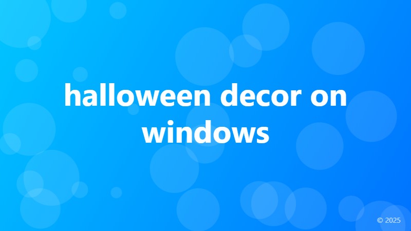 halloween decor on windows