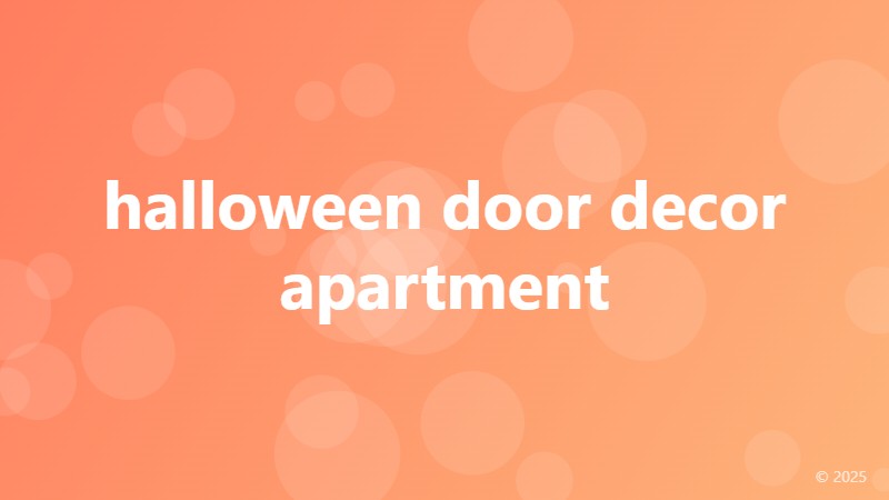 halloween door decor apartment