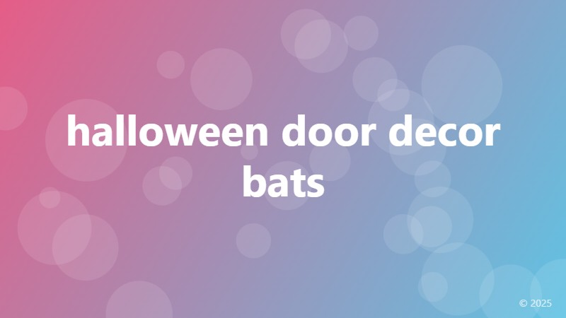 halloween door decor bats