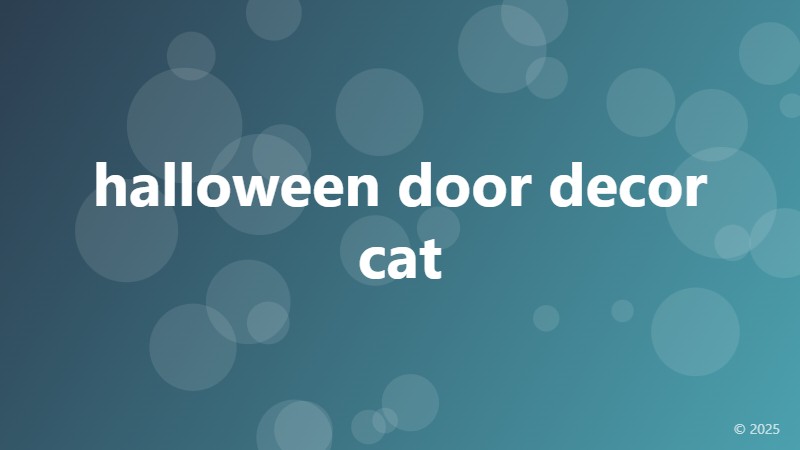 halloween door decor cat