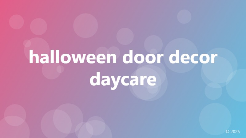 halloween door decor daycare