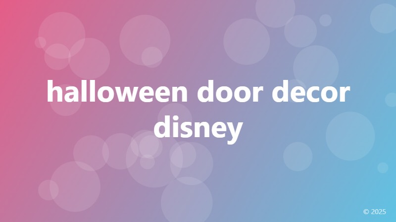halloween door decor disney