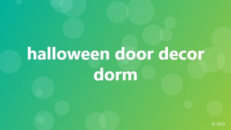 halloween door decor dorm