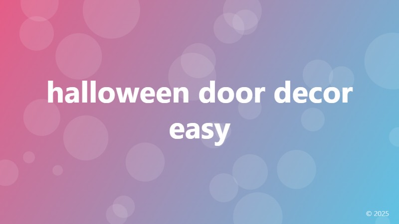 halloween door decor easy