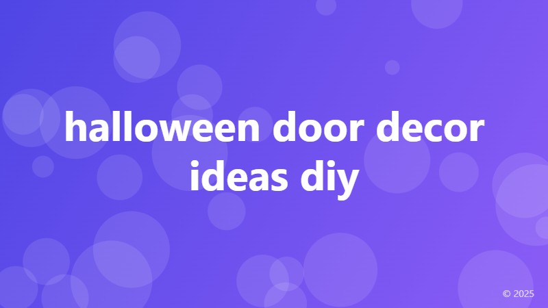 halloween door decor ideas diy