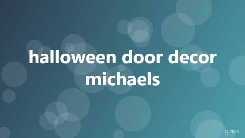 halloween door decor michaels