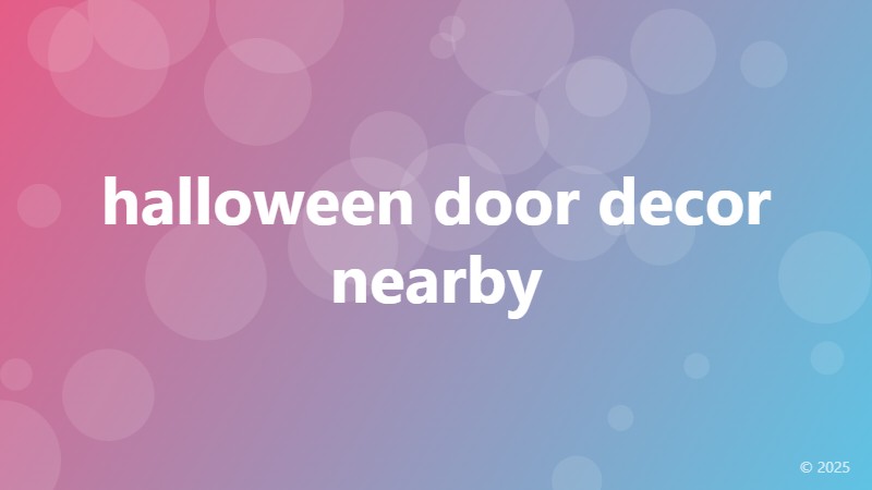 halloween door decor nearby