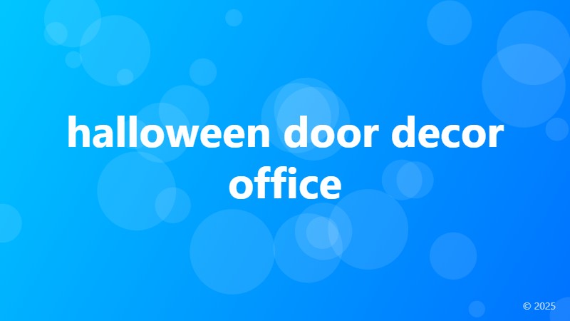 halloween door decor office