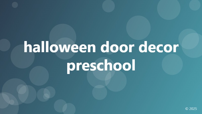 halloween door decor preschool