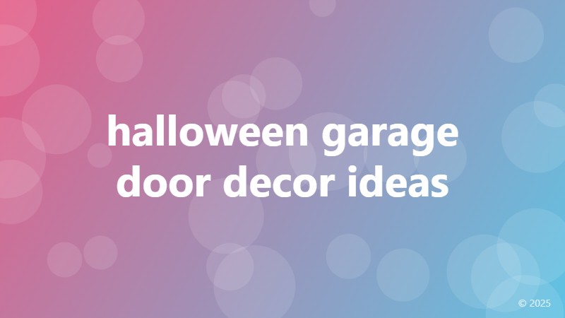 halloween garage door decor ideas