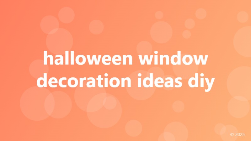 halloween window decoration ideas diy