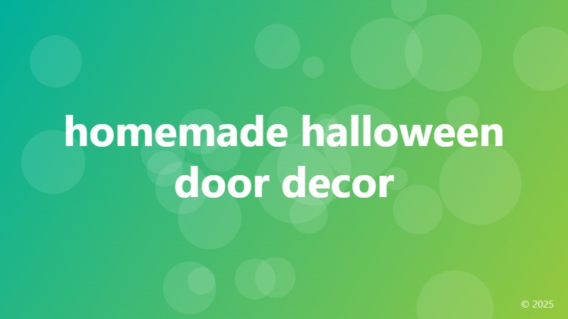 homemade halloween door decor