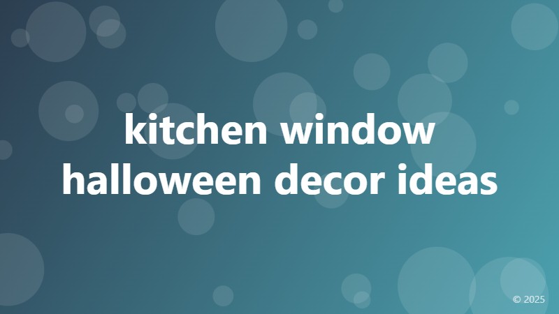 kitchen window halloween decor ideas