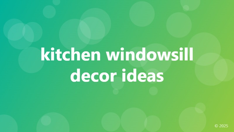 kitchen windowsill decor ideas