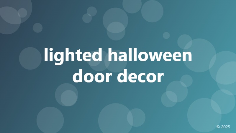 lighted halloween door decor