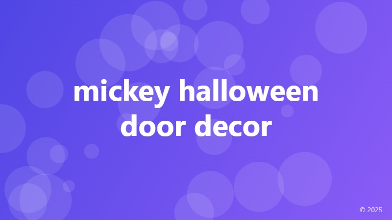 mickey halloween door decor