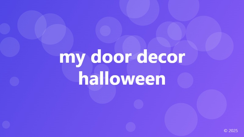 my door decor halloween