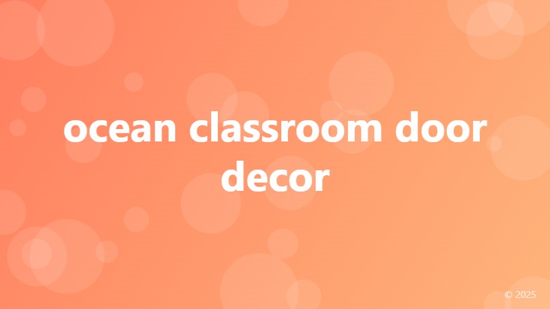 ocean classroom door decor