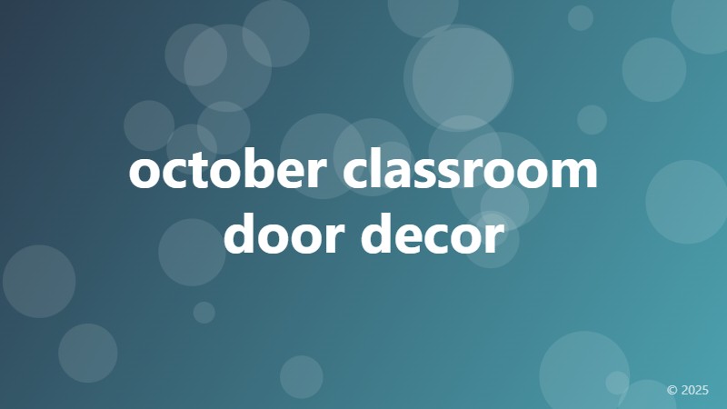 october classroom door decor