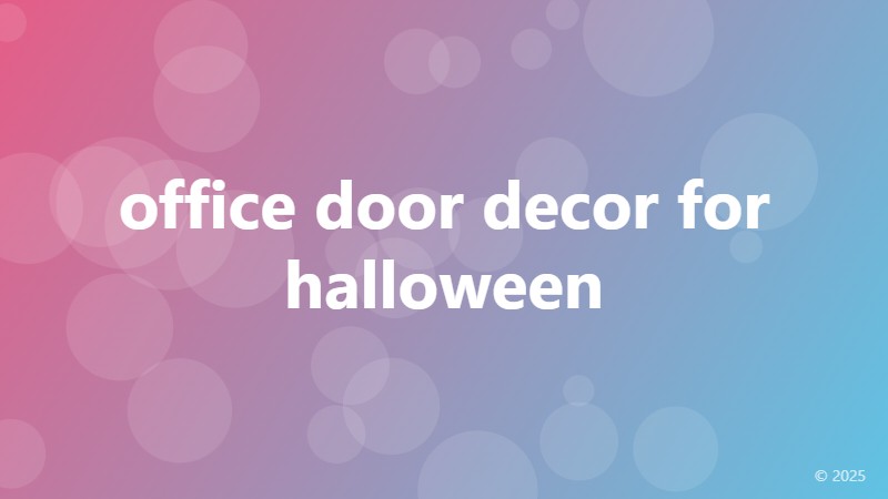 office door decor for halloween