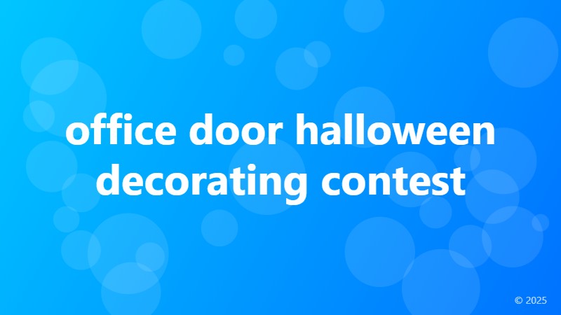 office door halloween decorating contest
