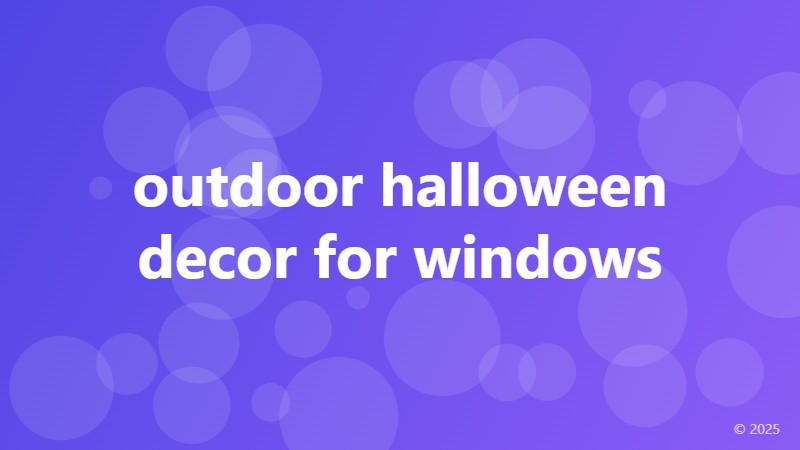 outdoor halloween decor for windows