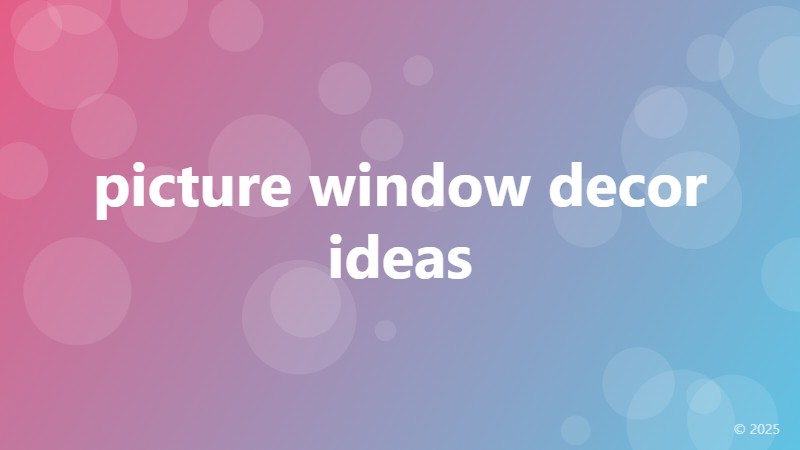 picture window decor ideas