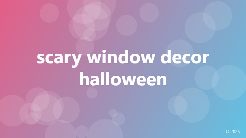 scary window decor halloween