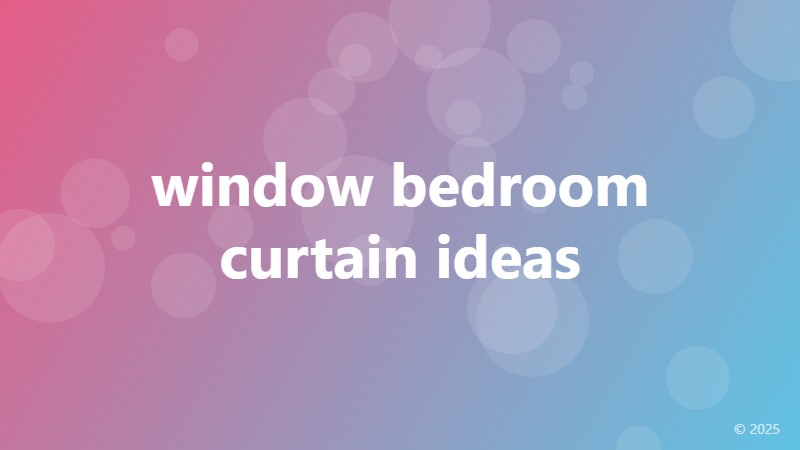 window bedroom curtain ideas