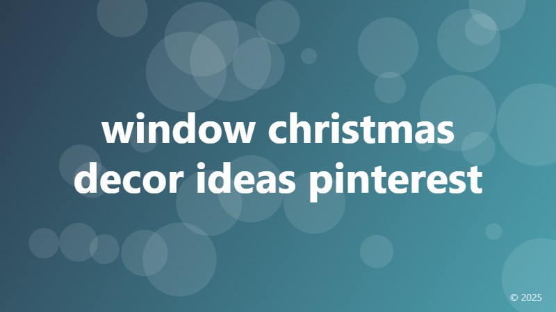 window christmas decor ideas pinterest