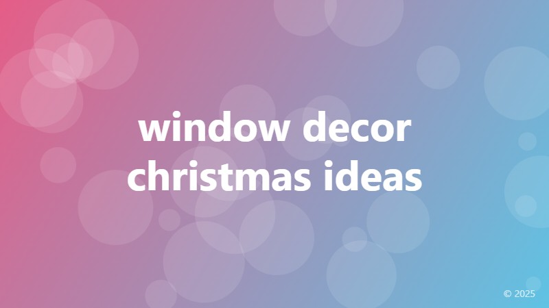 window decor christmas ideas