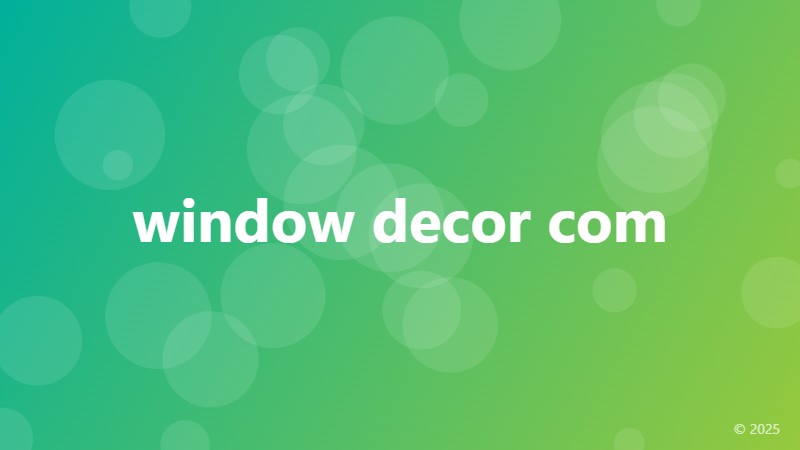 window decor com