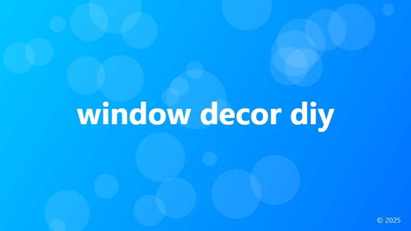 window decor diy