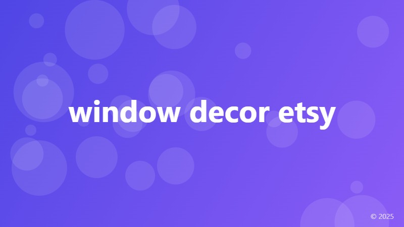 window decor etsy