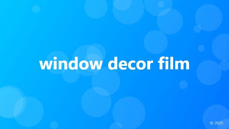 window decor film