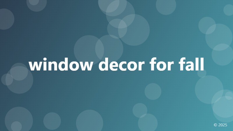 window decor for fall