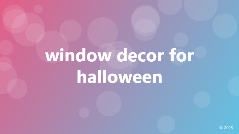 window decor for halloween