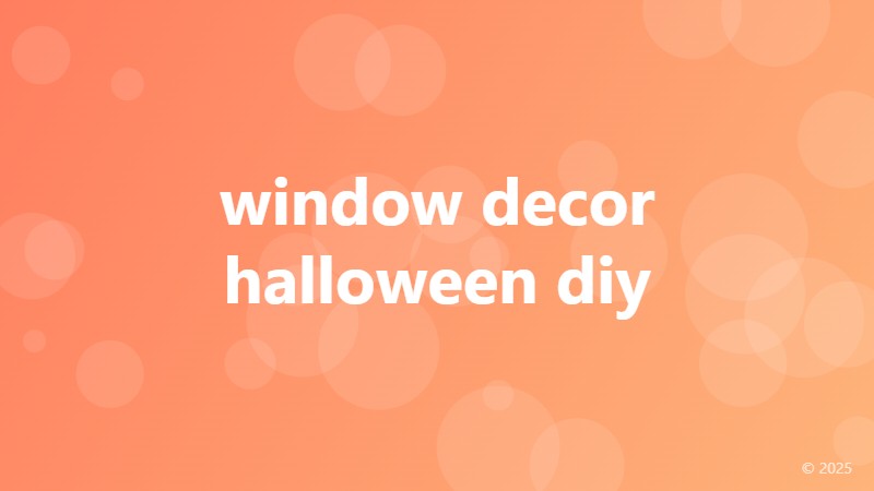 window decor halloween diy